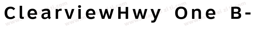 ClearviewHwy One B字体转换